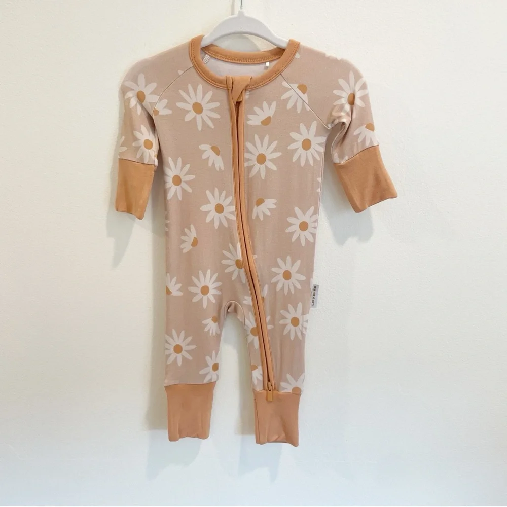 NEW Dusty Floral Bamboo Zip Romper Pajamas